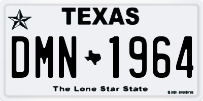 TX license plate DMN1964