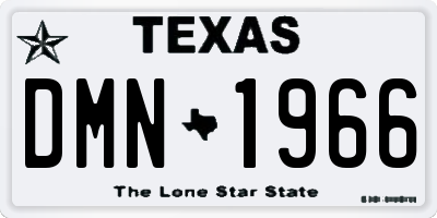 TX license plate DMN1966