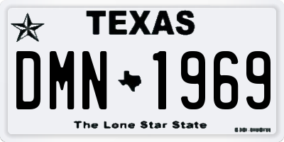 TX license plate DMN1969