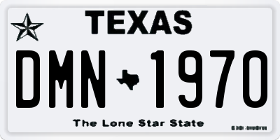 TX license plate DMN1970