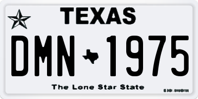 TX license plate DMN1975