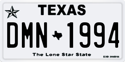 TX license plate DMN1994