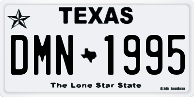 TX license plate DMN1995