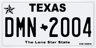 TX license plate DMN2004