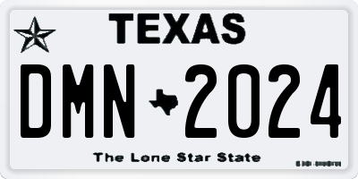 TX license plate DMN2024