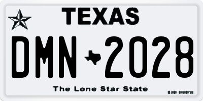 TX license plate DMN2028