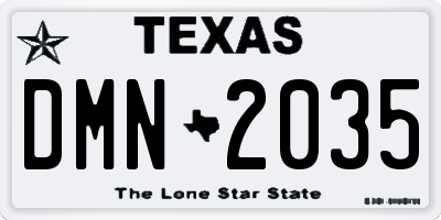 TX license plate DMN2035