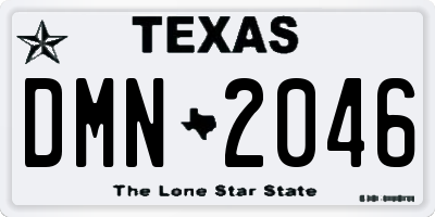 TX license plate DMN2046