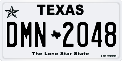 TX license plate DMN2048