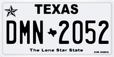 TX license plate DMN2052