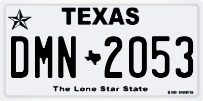 TX license plate DMN2053