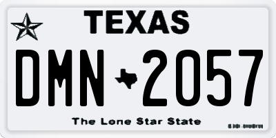 TX license plate DMN2057