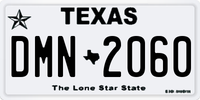 TX license plate DMN2060