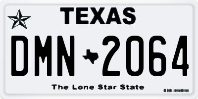 TX license plate DMN2064