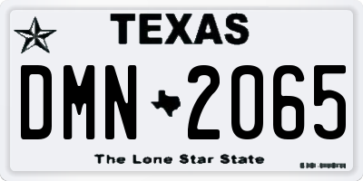 TX license plate DMN2065