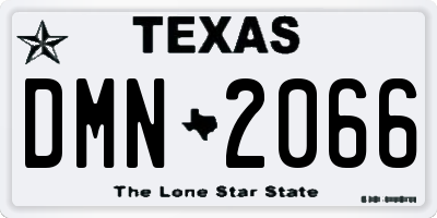 TX license plate DMN2066