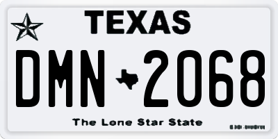 TX license plate DMN2068