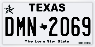 TX license plate DMN2069