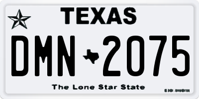 TX license plate DMN2075