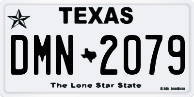 TX license plate DMN2079