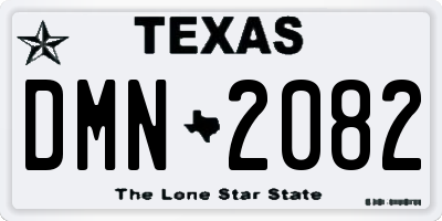 TX license plate DMN2082