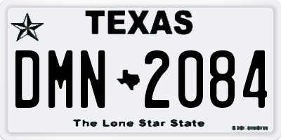 TX license plate DMN2084