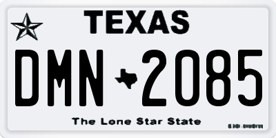 TX license plate DMN2085