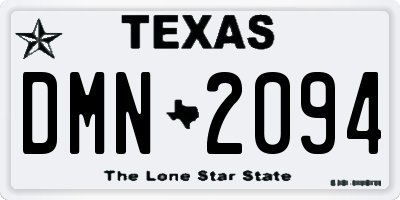 TX license plate DMN2094