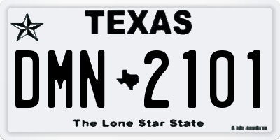 TX license plate DMN2101