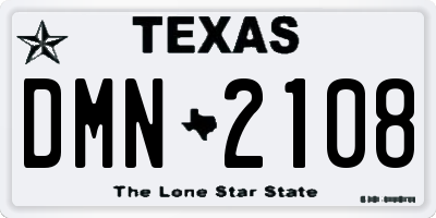 TX license plate DMN2108