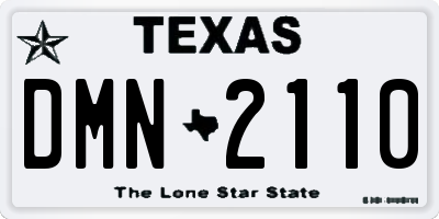 TX license plate DMN2110