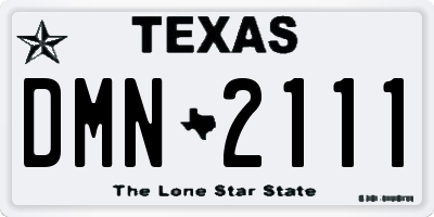 TX license plate DMN2111