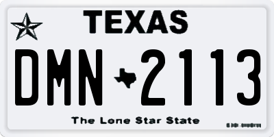 TX license plate DMN2113