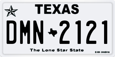 TX license plate DMN2121