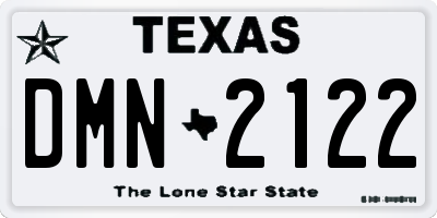 TX license plate DMN2122