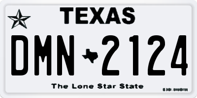 TX license plate DMN2124