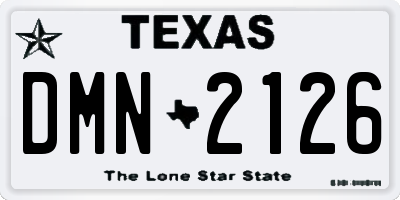 TX license plate DMN2126
