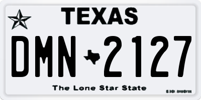TX license plate DMN2127