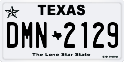 TX license plate DMN2129