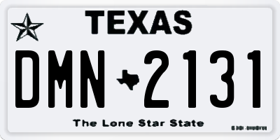 TX license plate DMN2131