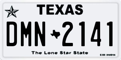 TX license plate DMN2141