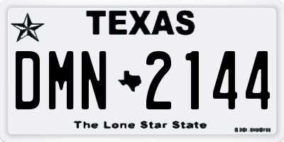 TX license plate DMN2144