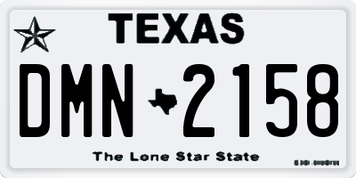 TX license plate DMN2158