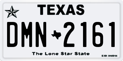 TX license plate DMN2161