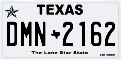 TX license plate DMN2162