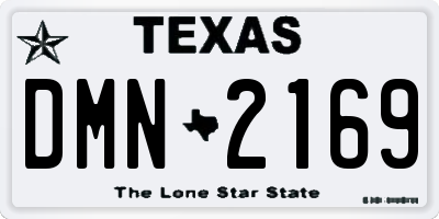 TX license plate DMN2169