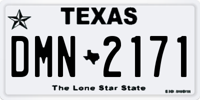 TX license plate DMN2171