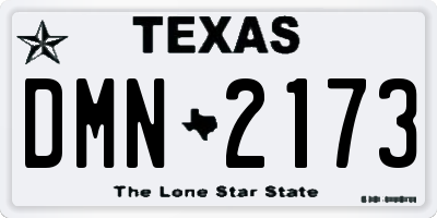 TX license plate DMN2173
