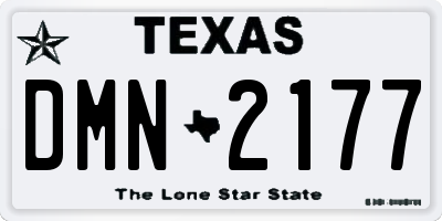 TX license plate DMN2177