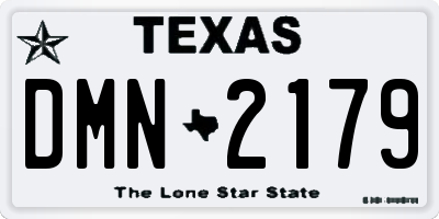 TX license plate DMN2179